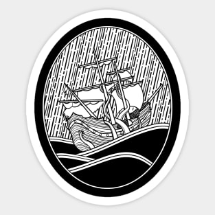 Smooth Seas (White) Sticker